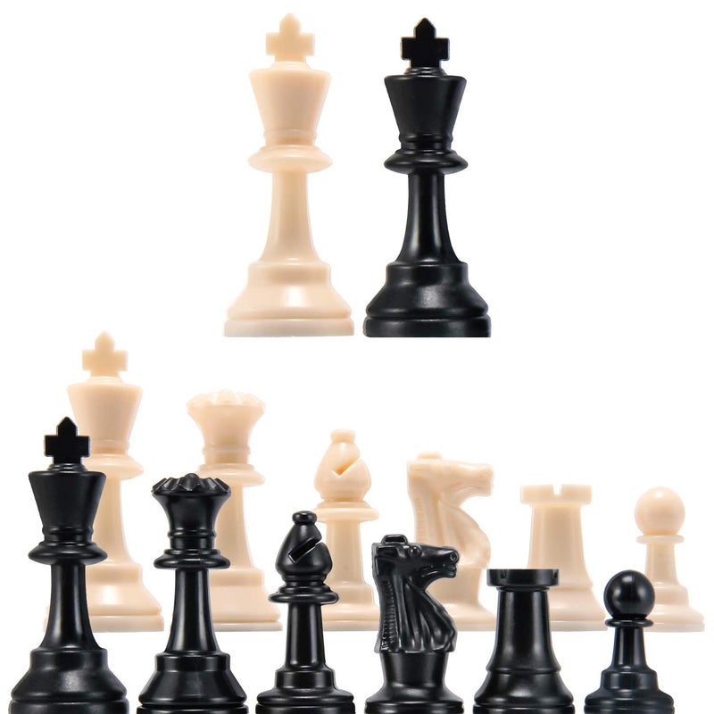 AMEROUS Chess Pieces, Chessmen with 3.75â€ King Height, Figure Figurine Chess Pawns for Chess Board Game - Pieces Only - Image 5